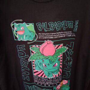 CAMISETA POKEMON-EVOLUCION BULBASAUR-XL