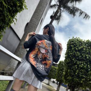 CAMISETA OVERSIZE DEMON SLAYER-RENGOKU